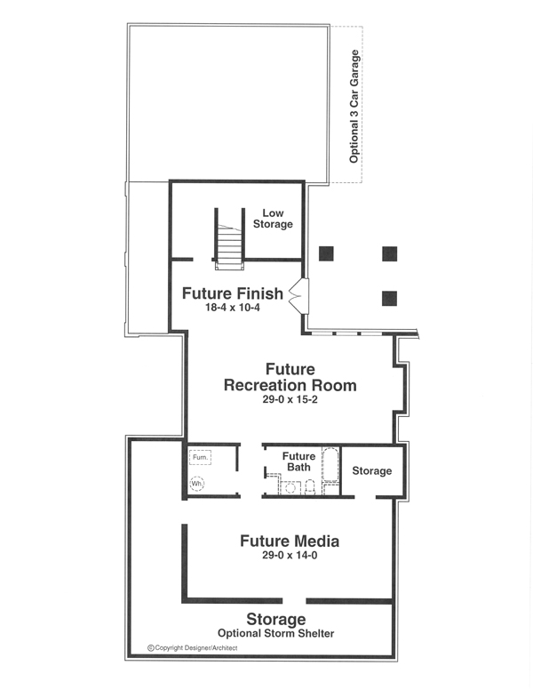 Lower Level image of HUNTINGTON-II House Plan
